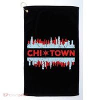 Chicago Chi Town Flag Skyline Golf Towel thumb 0