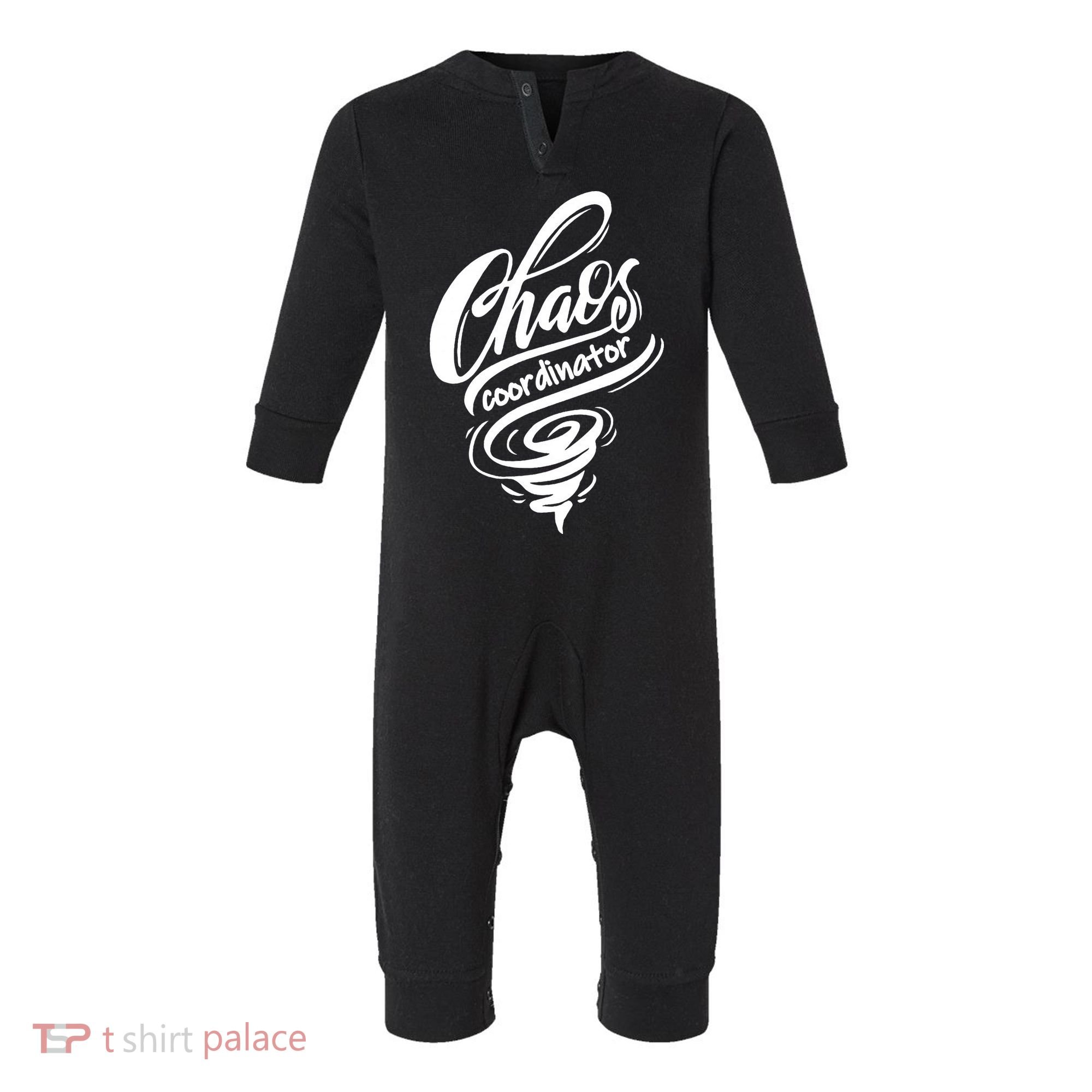 Chaos Coordinator Teacher Letter Infant Fleece One Piece