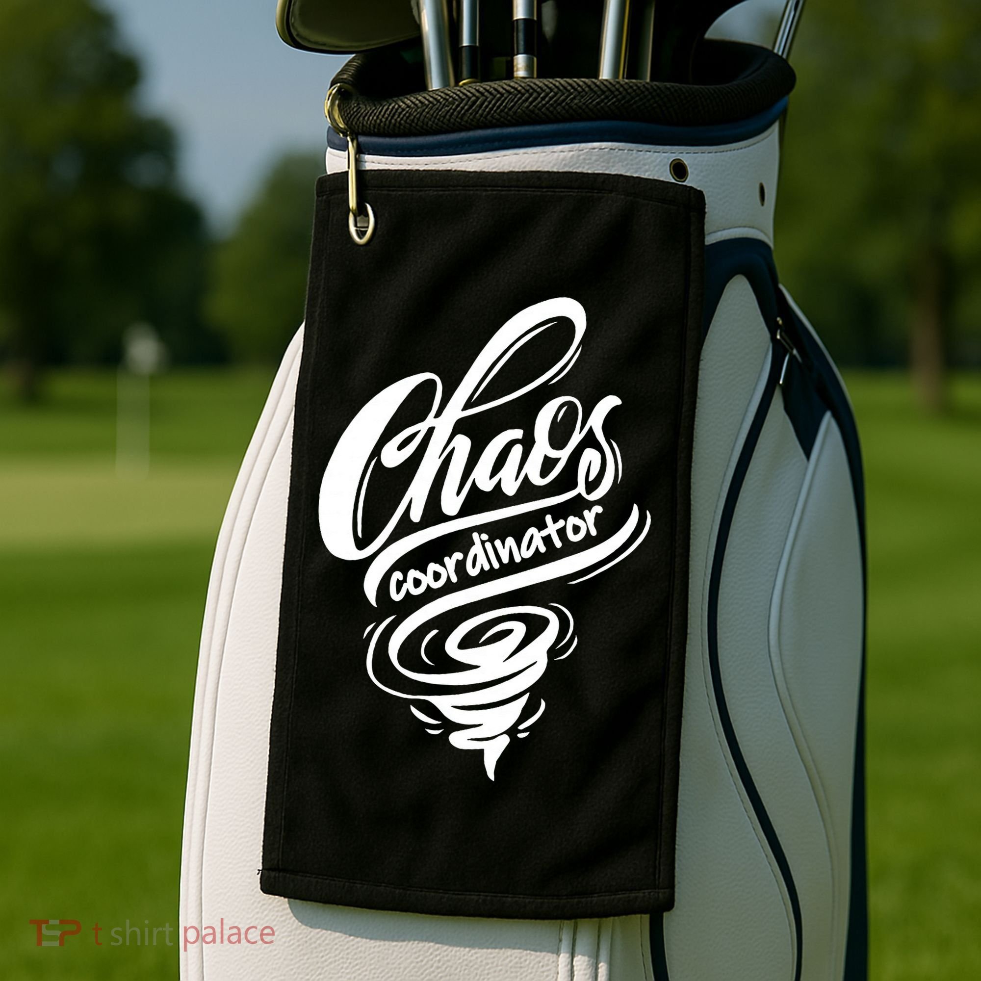Chaos Coordinator Teacher Letter Golf Towel