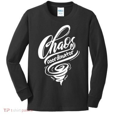 Chaos Coordinator Teacher Letter Kids Long Sleeve Shirt