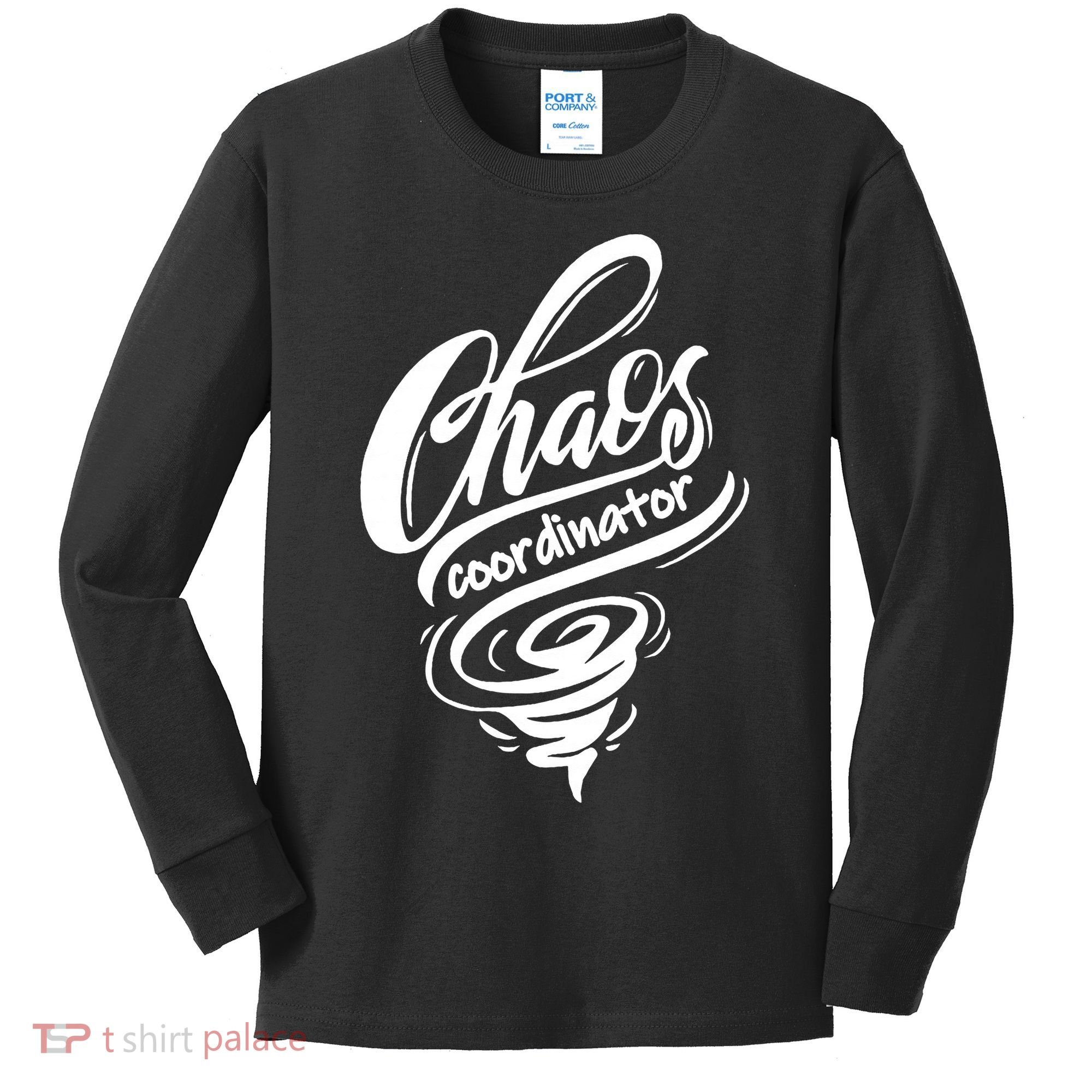 Chaos Coordinator Teacher Letter Kids Long Sleeve Shirt