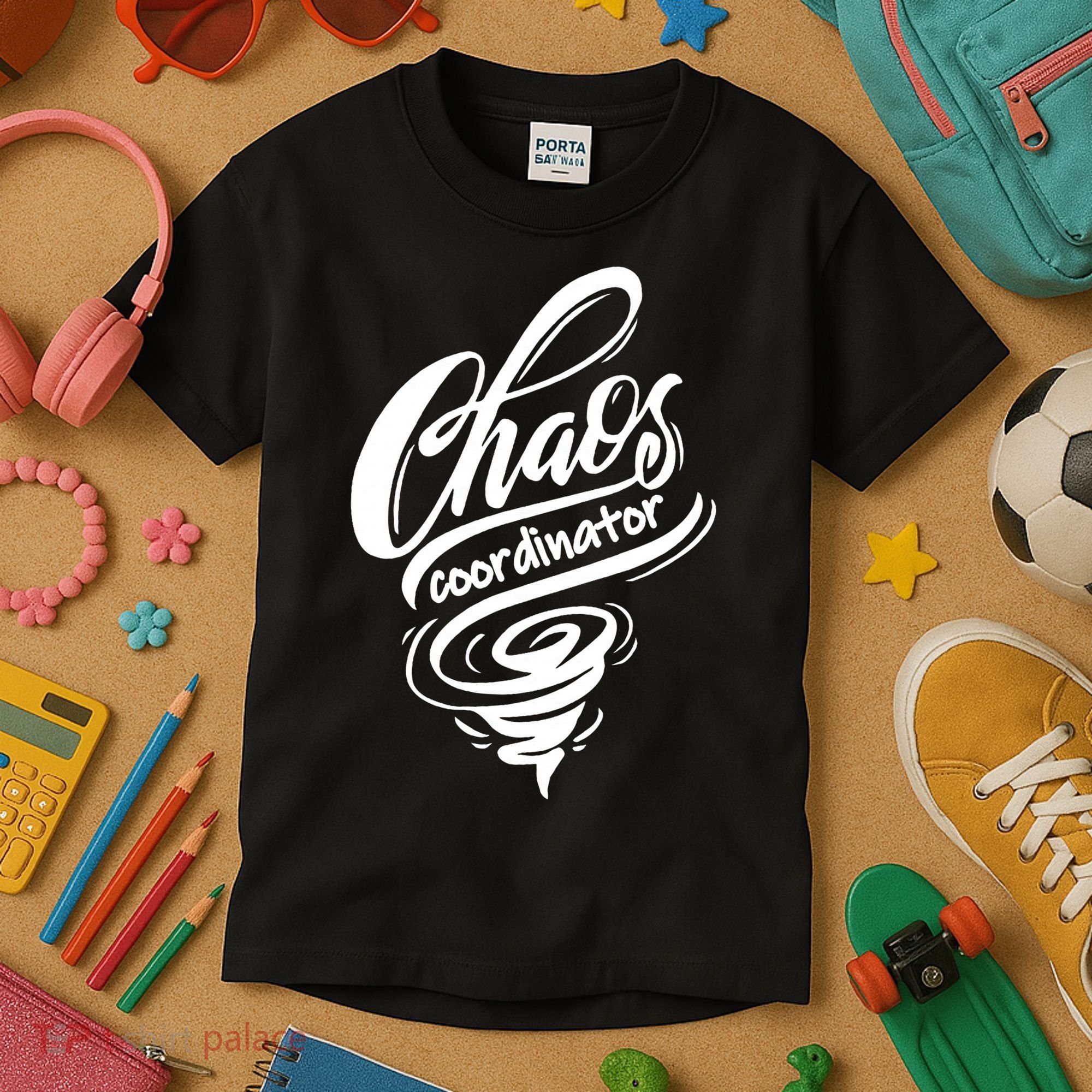 Chaos Coordinator Teacher Letter Kids T-Shirt