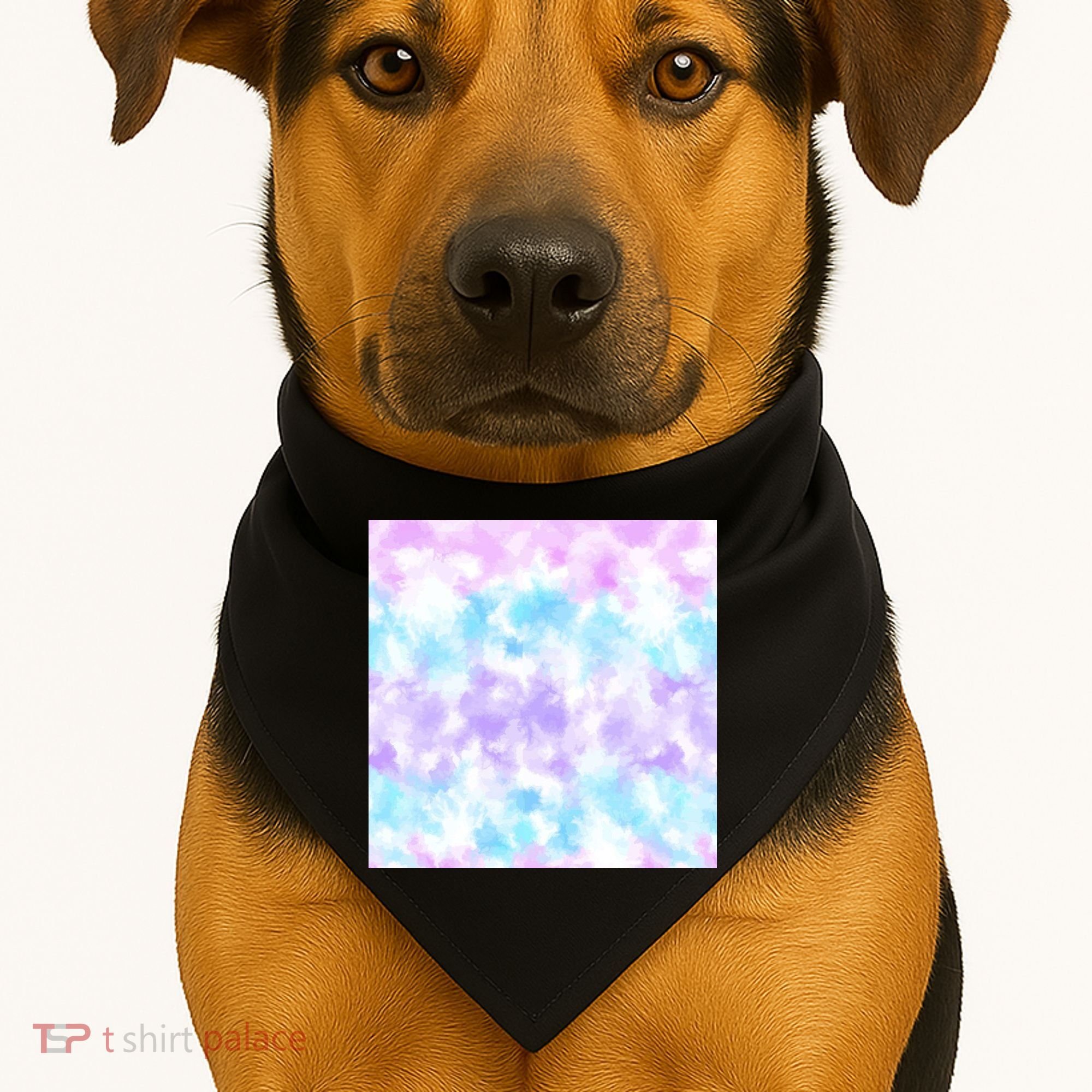 Cotton Candy Tie Dye USA-Made Doggie Bandana