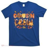 Cousin Crew Thanksgiving Turkey Fall Leaves Matching Family Funny Gift T-Shirt thumb 0