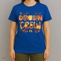 Cousin Crew Thanksgiving Turkey Fall Leaves Matching Family Funny Gift T-Shirt thumb 4