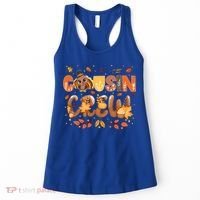 Cousin Crew Thanksgiving Turkey Fall Leaves Matching Family Funny Gift Women's Tank Top thumb 0