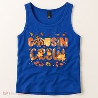 Cousin Crew Thanksgiving Turkey Fall Leaves Matching Family Funny Gift Tank Top thumb 2