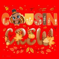Cousin Crew Thanksgiving Turkey Fall Leaves Matching Family Funny Gift Santa Hat thumb 1