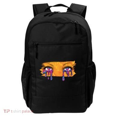 Crying Colorful Tears Sad Eyes Backpack
