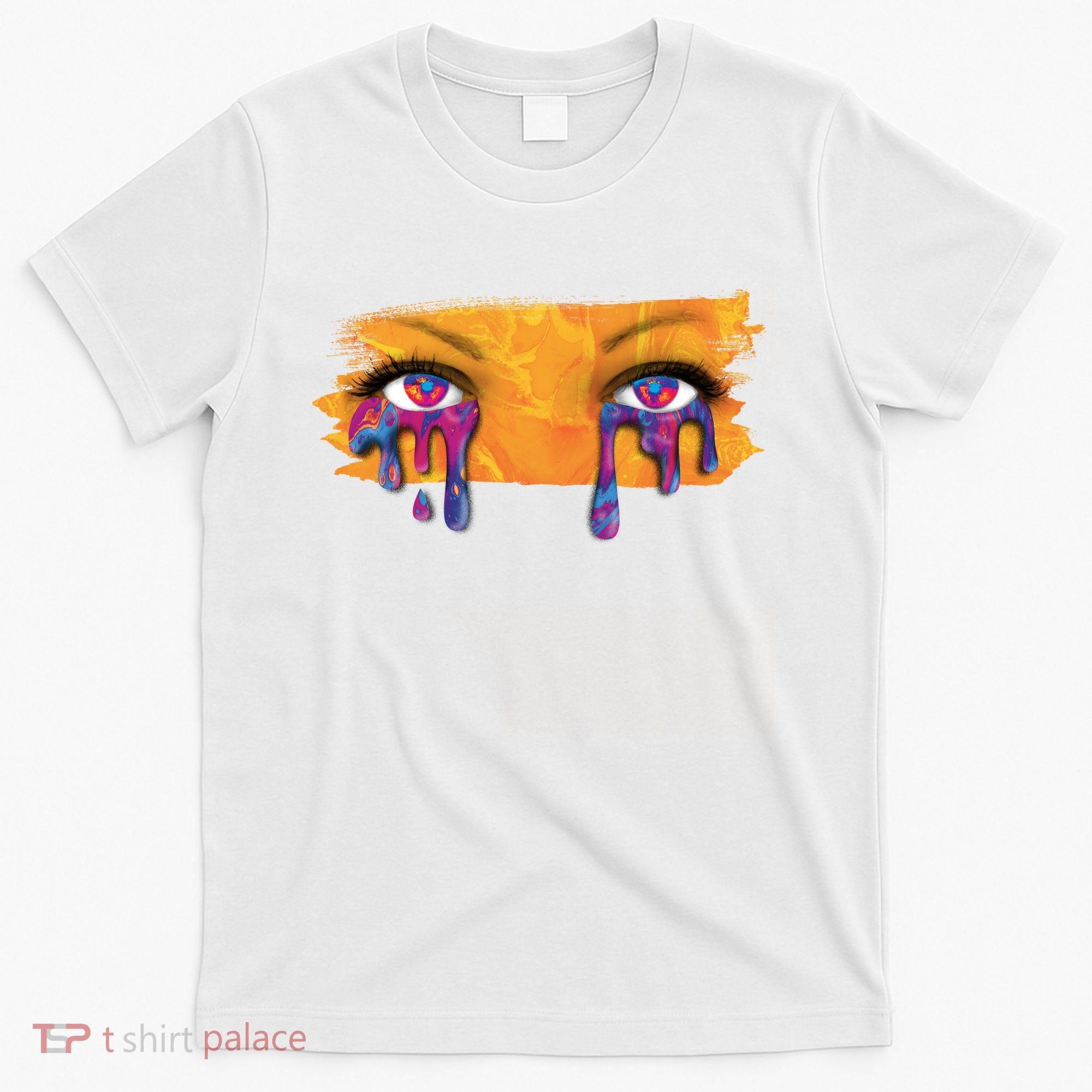 Crying Colorful Tears Sad Eyes T-Shirt
