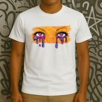 Crying Colorful Tears Sad Eyes T-Shirt thumb 3