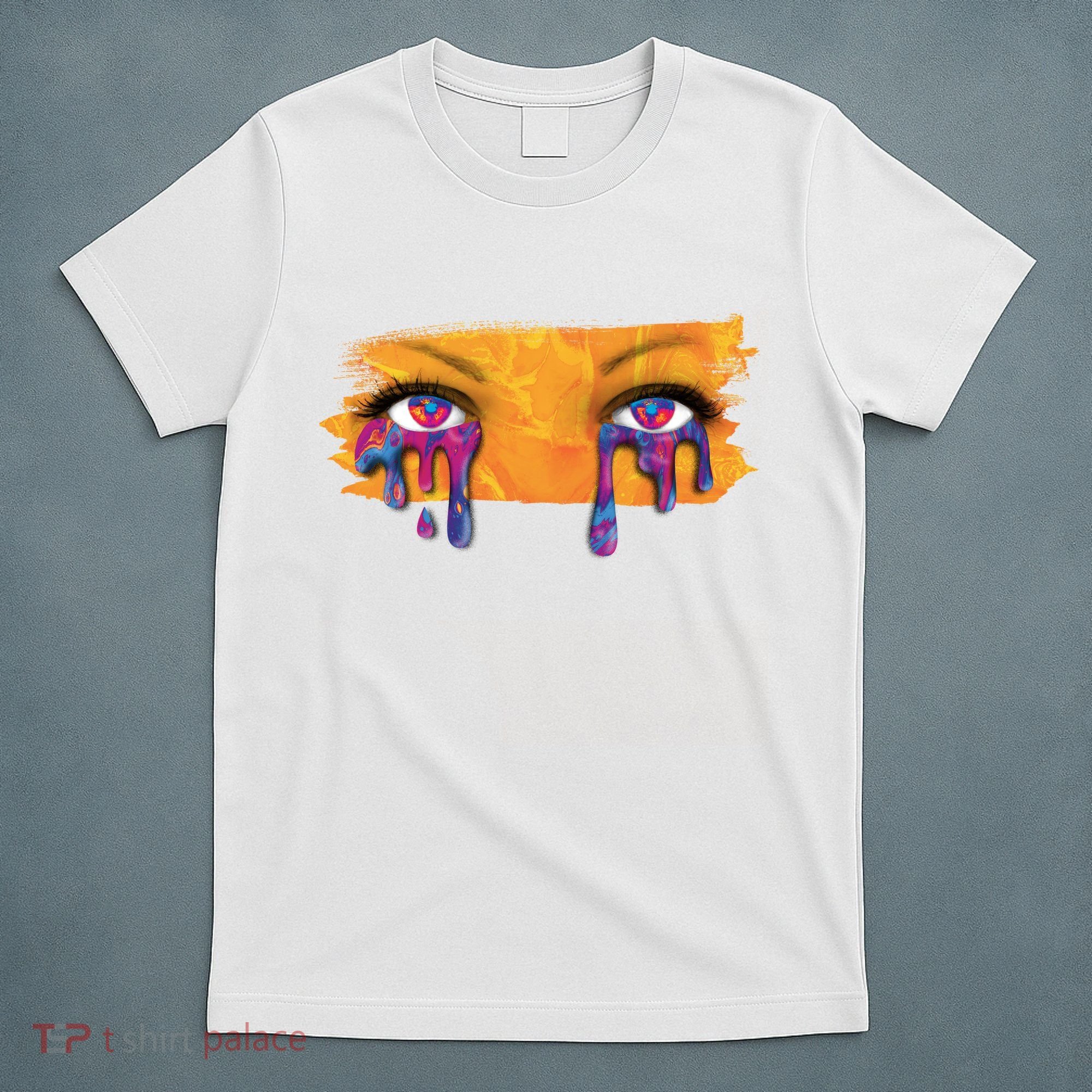 Crying Colorful Tears Sad Eyes T-Shirt