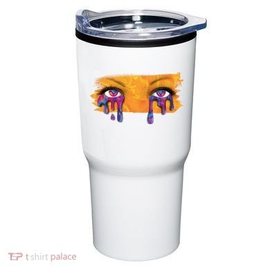 Crying Colorful Tears Sad Eyes Tumbler