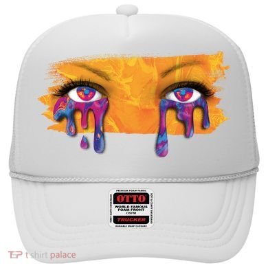 Crying Colorful Tears Sad Eyes Hat