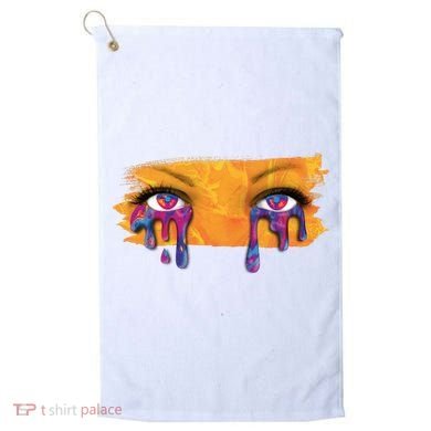 Crying Colorful Tears Sad Eyes Golf Towel