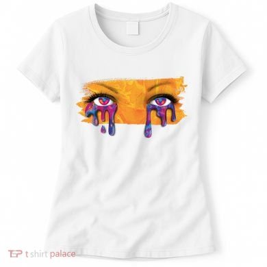 Crying Colorful Tears Sad Eyes Women's T-Shirt