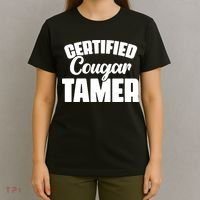 Certified Cougar Tamer Hunter Slayer Wild Cat Cougars T-Shirt thumb 4