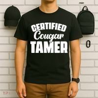 Certified Cougar Tamer Hunter Slayer Wild Cat Cougars T-Shirt thumb 6