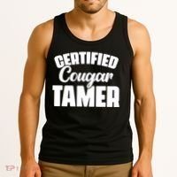 Certified Cougar Tamer Hunter Slayer Wild Cat Cougars Tank Top thumb 3