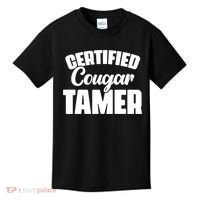 Certified Cougar Tamer Hunter Slayer Wild Cat Cougars Kids T-Shirt thumb 0