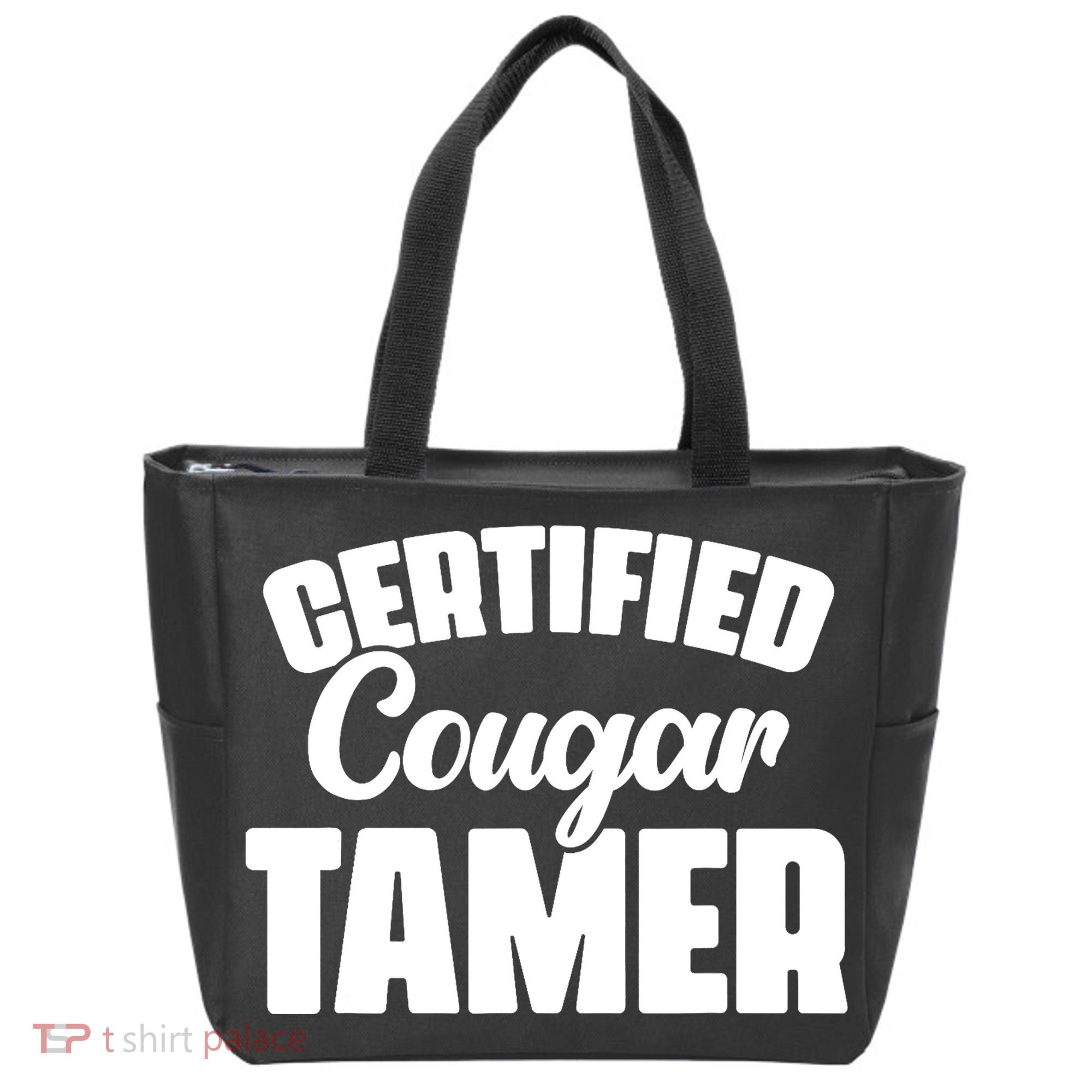 Certified Cougar Tamer Hunter Slayer Wild Cat Cougars Tote Bag