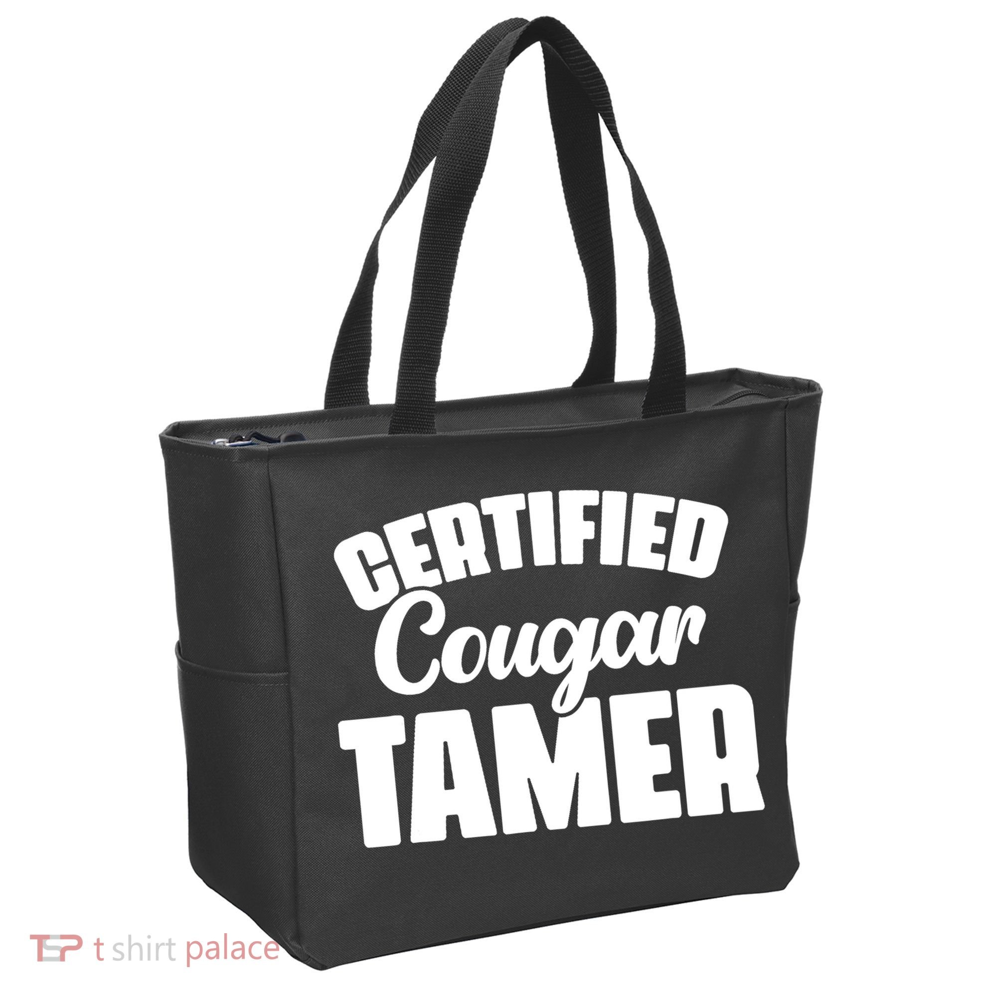 Certified Cougar Tamer Hunter Slayer Wild Cat Cougars Tote Bag