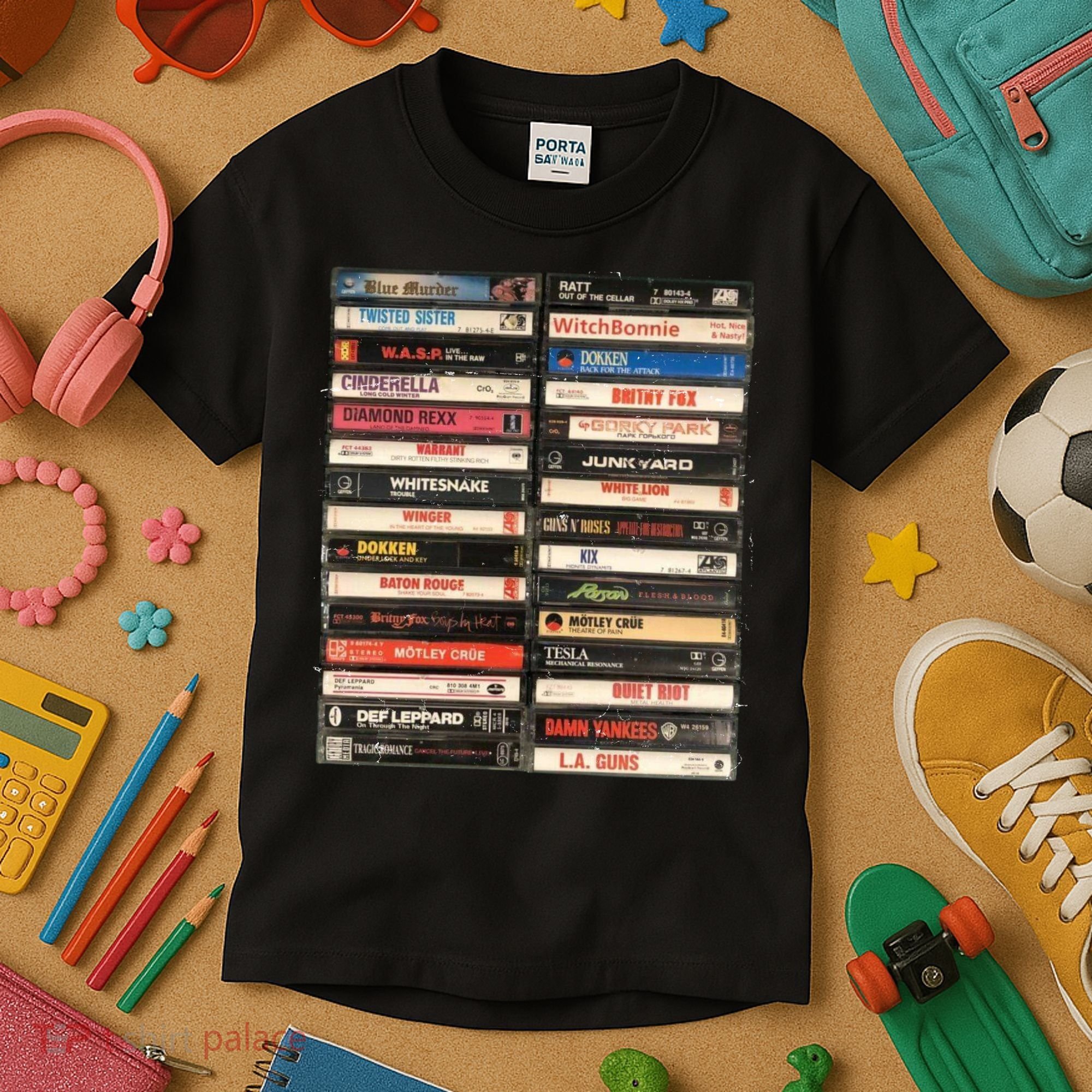 Classic Cassette Tape 1970s 1980s 1990s Kids T-Shirt