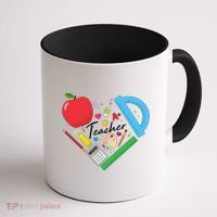 Cute Cool Teacher School Tools Heart Coffee Mug thumb 1