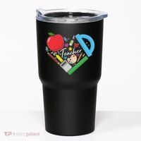 Cute Cool Teacher School Tools Heart Tumbler thumb 0