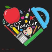 Cute Cool Teacher School Tools Heart Tumbler thumb 3