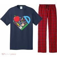 Cute Cool Teacher School Tools Heart Pajama Set thumb 0