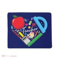 Cute Cool Teacher School Tools Heart Mousepad thumb 0