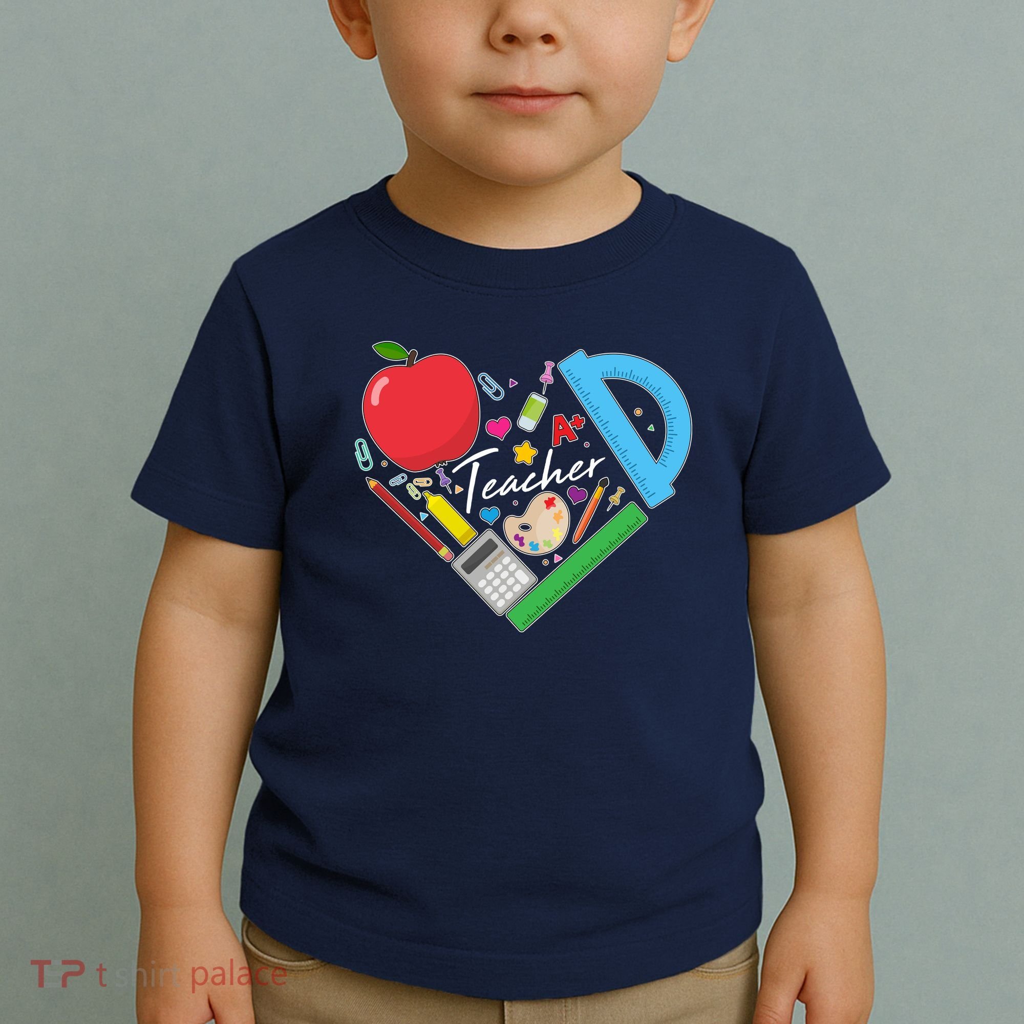 Cute Cool Teacher School Tools Heart Toddler T-Shirt