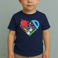 Cute Cool Teacher School Tools Heart Toddler T-Shirt thumb 2