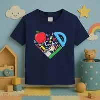 Cute Cool Teacher School Tools Heart Toddler T-Shirt thumb 3