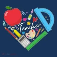 Cute Cool Teacher School Tools Heart Women's T-Shirt thumb 6