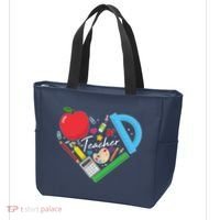 Cute Cool Teacher School Tools Heart Tote Bag thumb 3