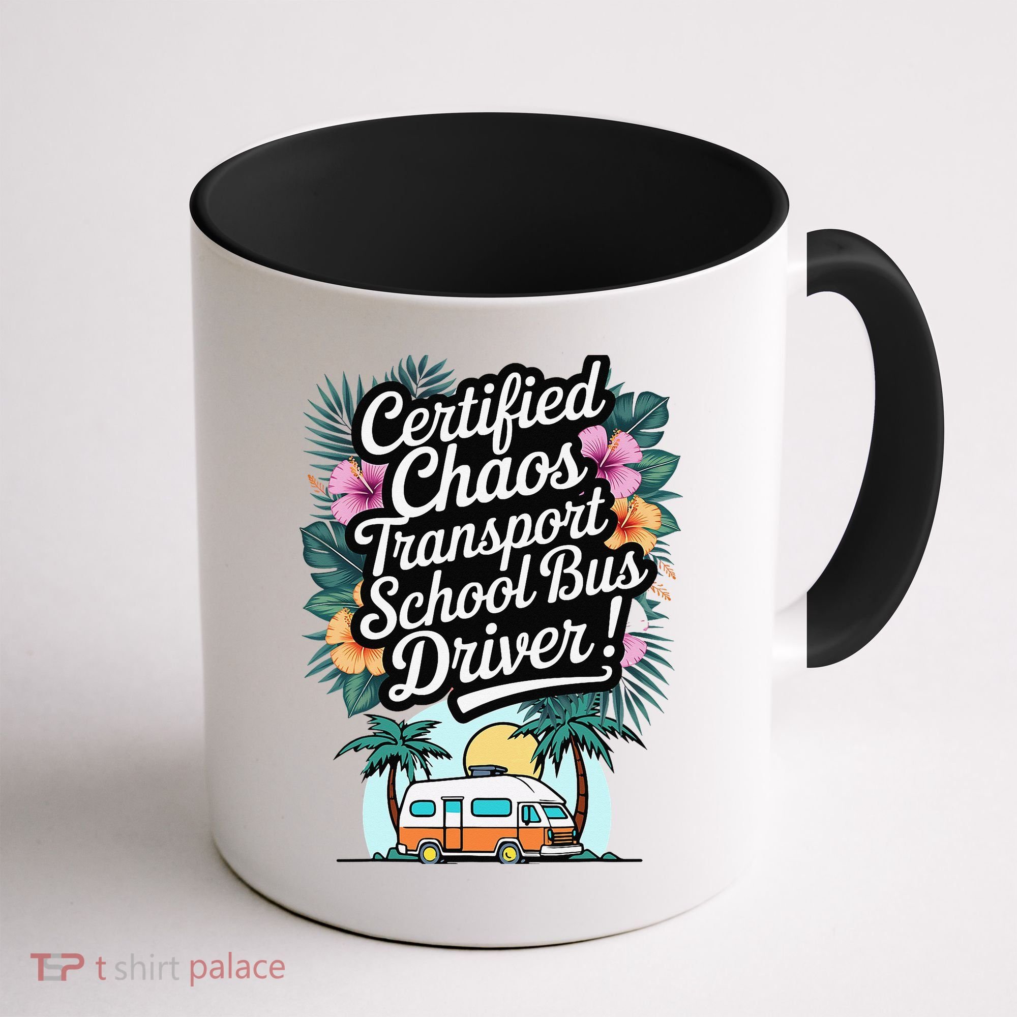 Certified Chaos Transport School Bus Driver DAD Teacher Coffee Mug