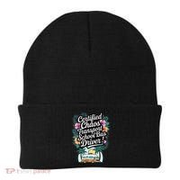 Certified Chaos Transport School Bus Driver DAD Teacher Beanie thumb 0