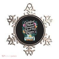 Certified Chaos Transport School Bus Driver DAD Teacher Ornament thumb 0