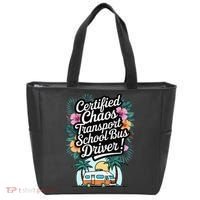 Certified Chaos Transport School Bus Driver DAD Teacher Tote Bag thumb 0