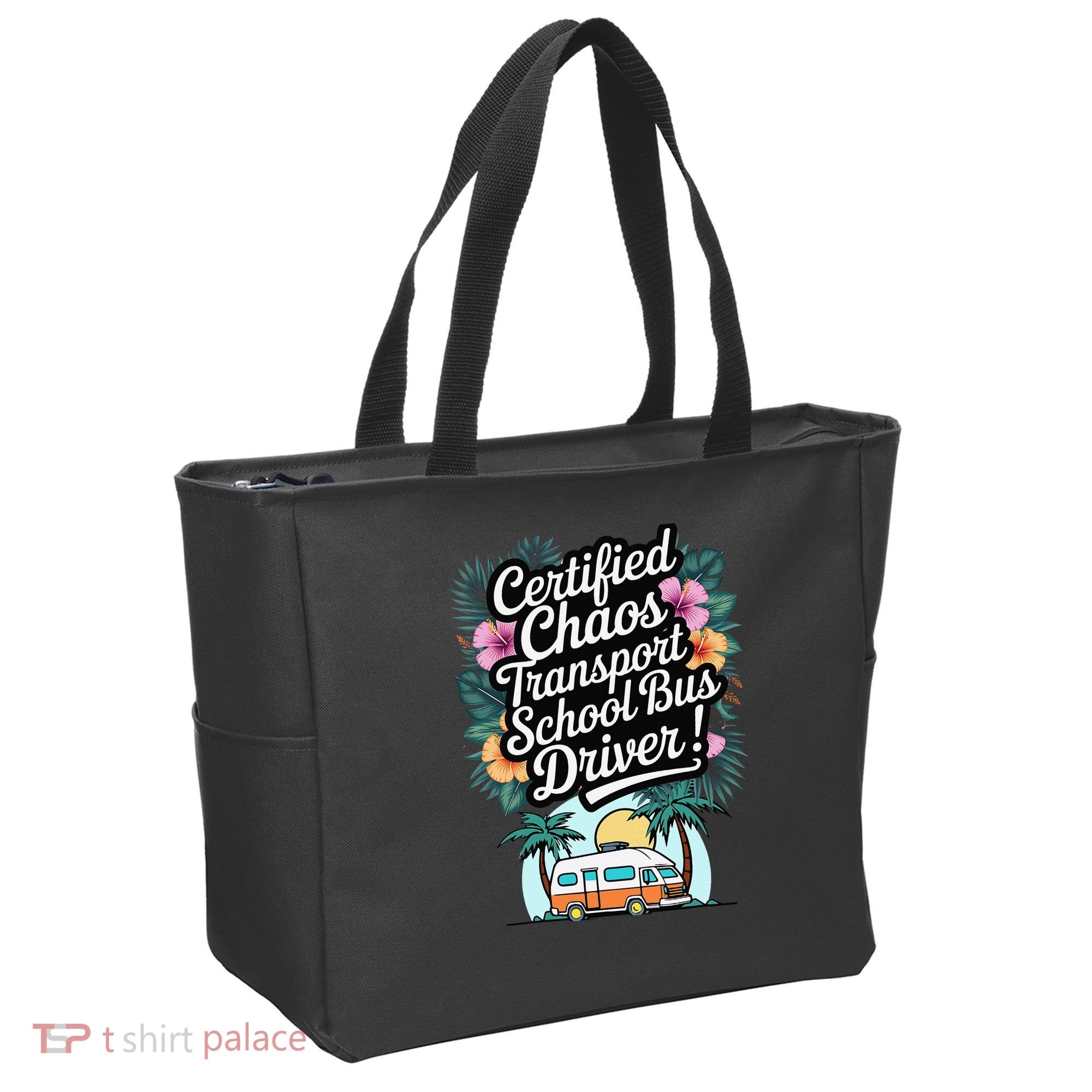 Certified Chaos Transport School Bus Driver DAD Teacher Tote Bag
