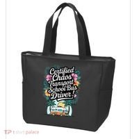 Certified Chaos Transport School Bus Driver DAD Teacher Tote Bag thumb 3