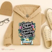 Certified Chaos Transport School Bus Driver DAD Teacher Hoodie thumb 4