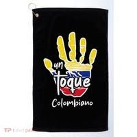 Colombia Colombian Touch Flag Hand Un Toque Golf Towel thumb 0
