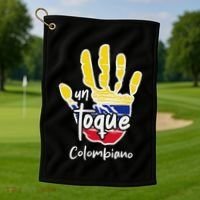 Colombia Colombian Touch Flag Hand Un Toque Golf Towel thumb 1