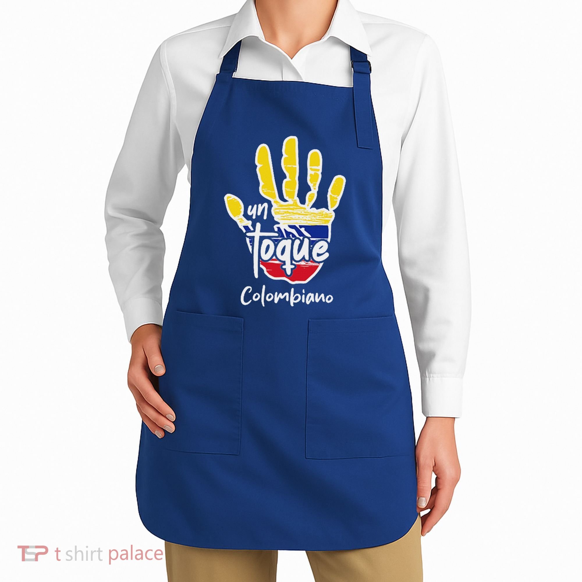 Colombia Colombian Touch Flag Hand Un Toque Apron