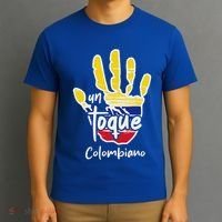 Colombia Colombian Touch Flag Hand Un Toque T-Shirt thumb 3