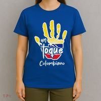 Colombia Colombian Touch Flag Hand Un Toque T-Shirt thumb 4