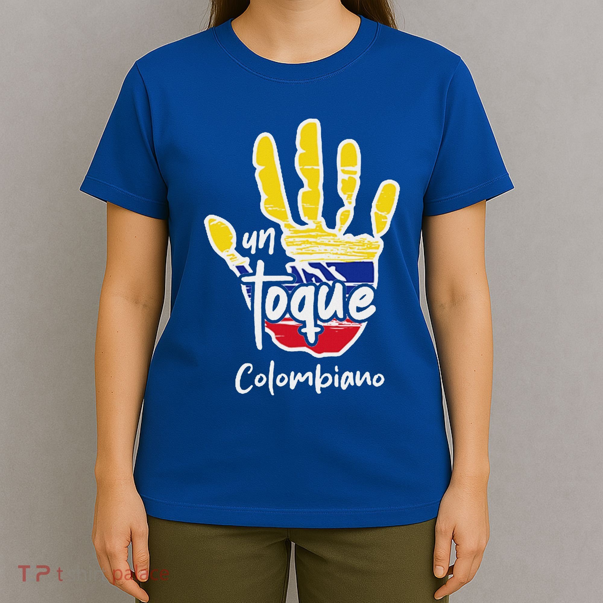 Colombia Colombian Touch Flag Hand Un Toque T-Shirt